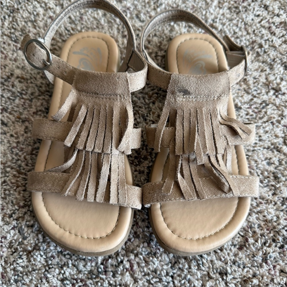 The Children's Place Tan Fringe Sandals, size 11 toddler.